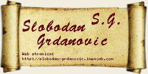 Slobodan Grdanović vizit kartica